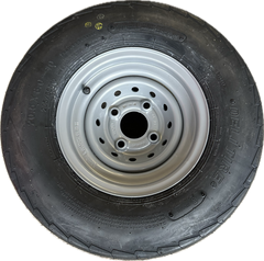 20.5x8.0-10 77M Deli fitted onto a 4 Stud, 100mm PCD, 60mm Centre, ET0 wheel