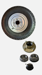 5.00-10 KENDA 72M 4PR FITTED ON A 4 STUD, 4