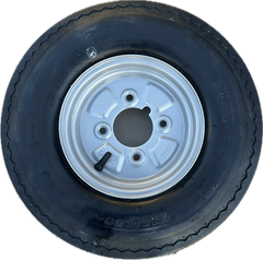 4.80/4.00-8 71M 6PR Hakuba fitted on a 4 stud, 4 inch PCD, 67mm Centre, ET0 wheel
