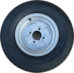 145/80R10 74N Kenda fitted onto a 4 Stud, 4