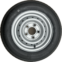 155/70R12C 104/102N Kenda fitted onto a 5 stud, 112mm PCD, 67mm Centre, ET30 wheel