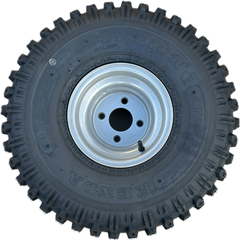 22x11.00-8 Kenda 43F fitted on a 4 Stud, 100mm PCD, 60mm Centre ET0 wheel