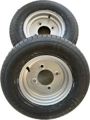 2x 145R10 84N Kenda fitted onto a 4 Stud, 5.5