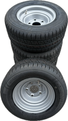4x 195/55R10C 98/96N Kenda fitted onto a 5 Stud, 112mm PCD, 67mm Centre, ET-4 wheel